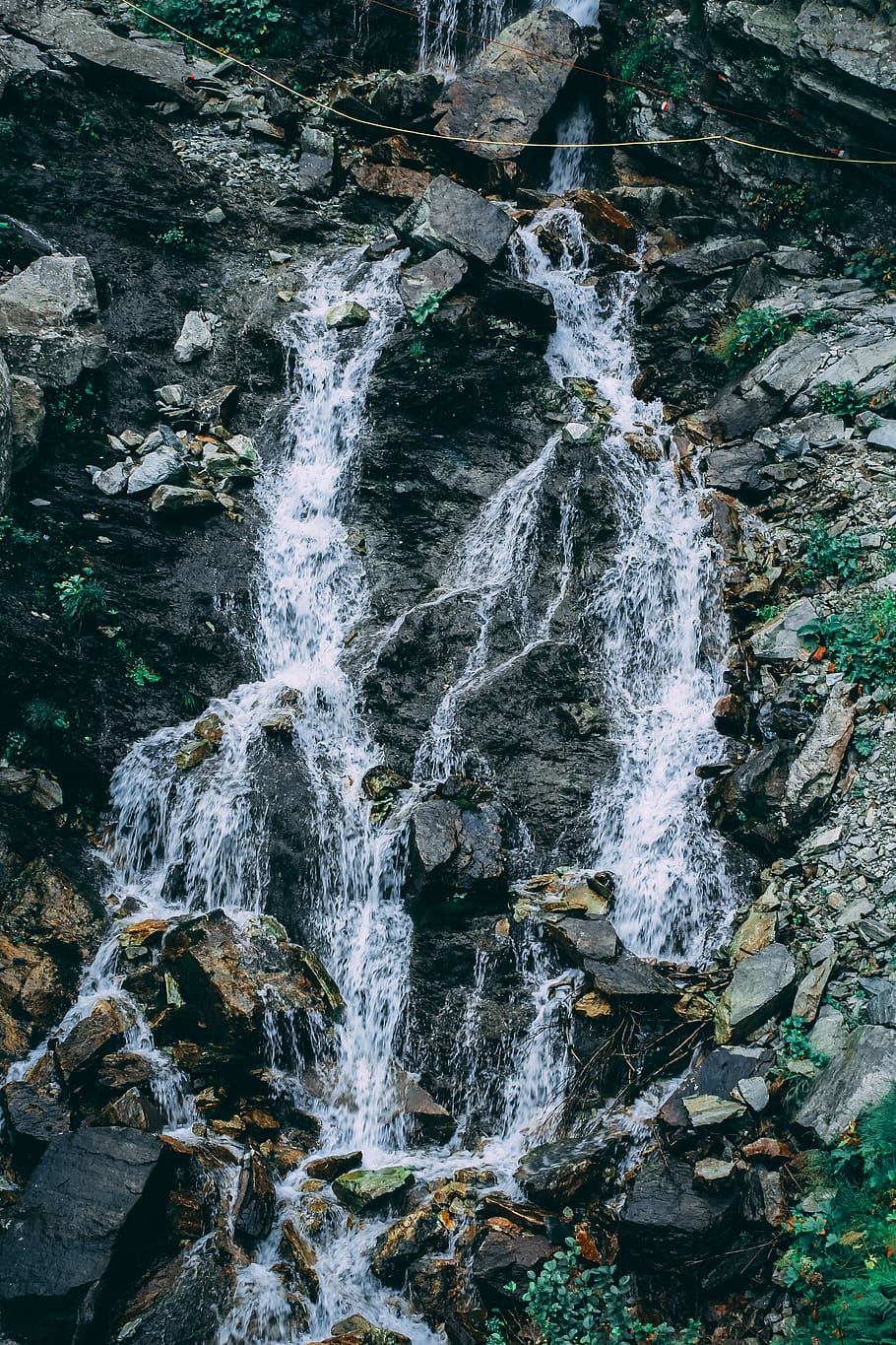 Waterfalls, cascade, clear water, environment, flow, fresh water HD wallpaper