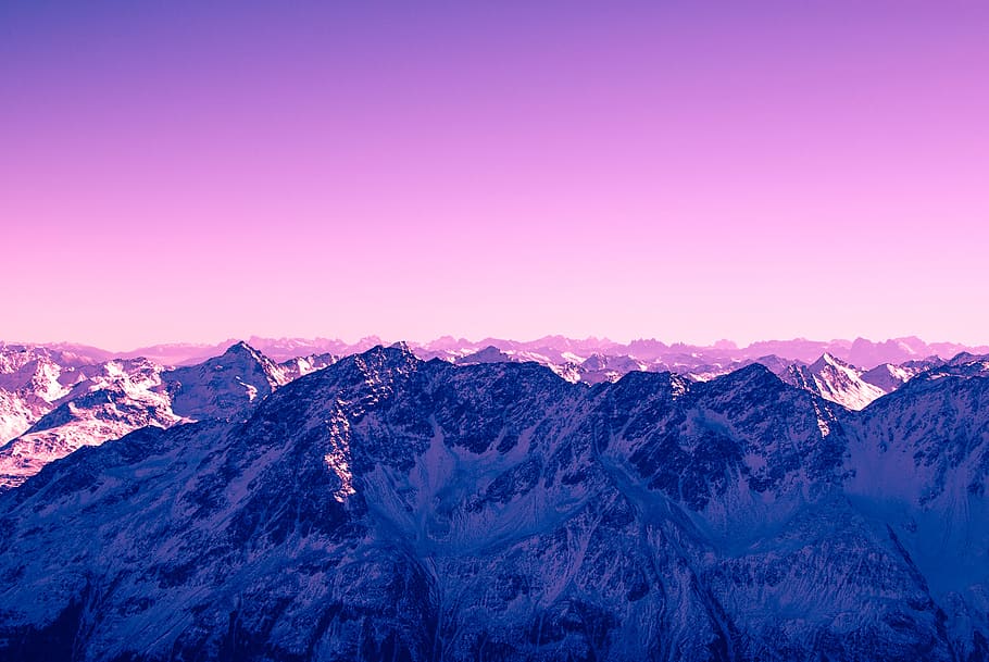 summit, mountain, highland, valley, landscape, nature, sunrise HD wallpaper