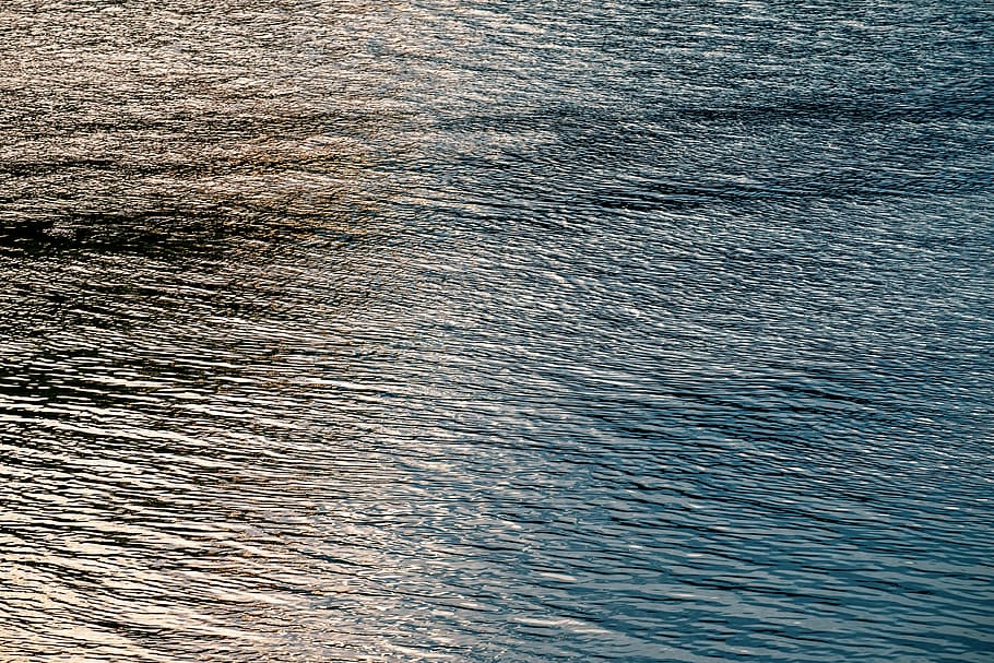 river, water, wave, backlighting, mirroring, texture, background HD wallpaper