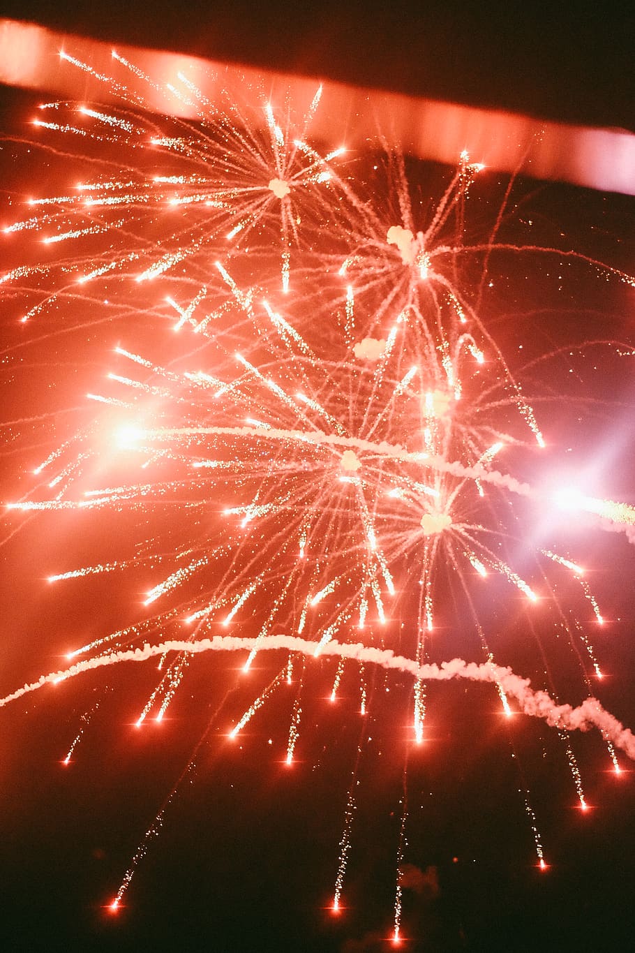 fireworks, bright, explosion, firecrackers, red, lights, independence day HD wallpaper
