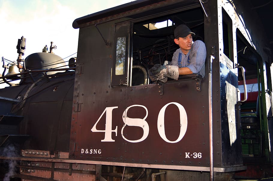 durango, united states, train, conductor, steam locomotive HD wallpaper
