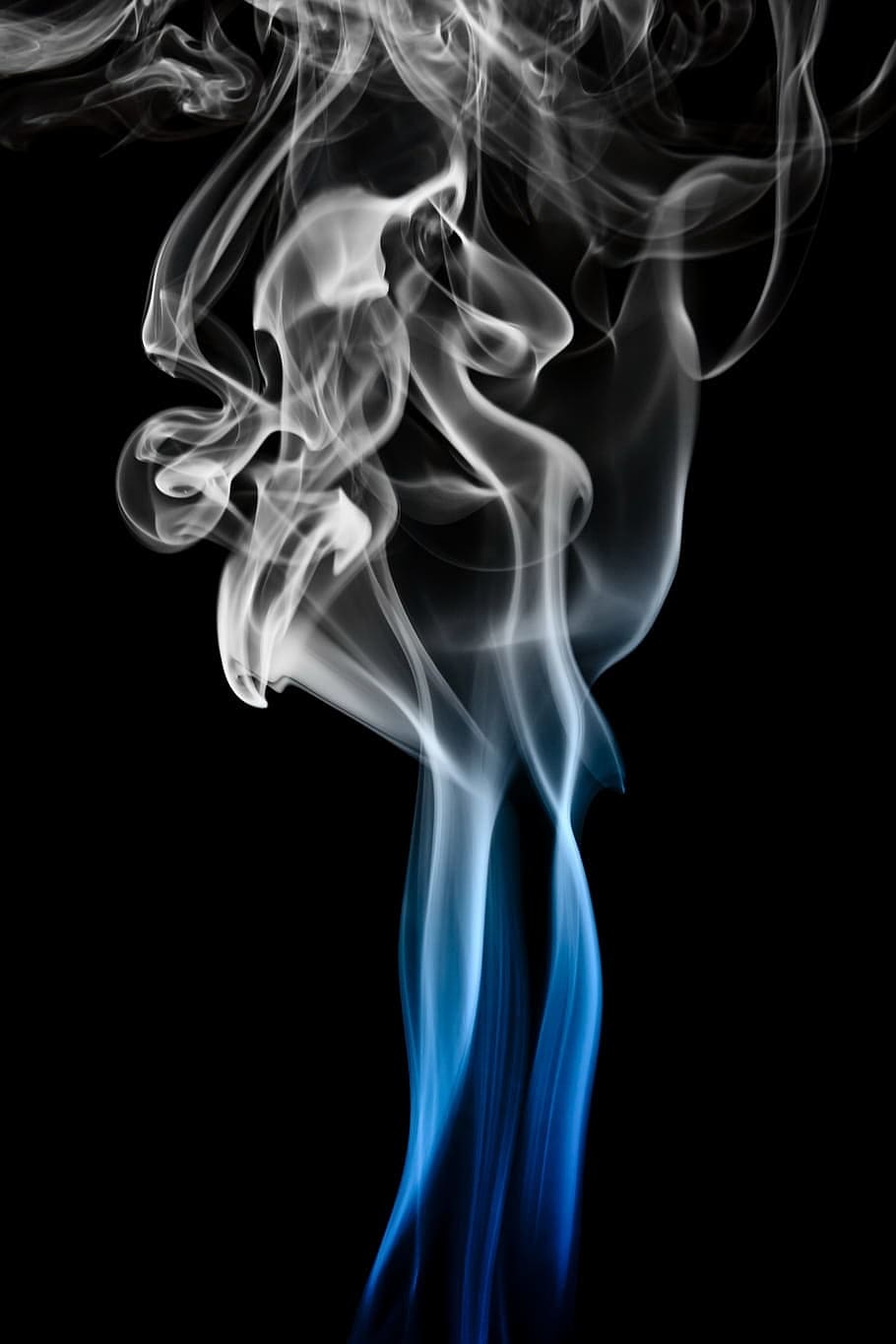 background, smoke, isolated, black, smooth, shape, abstract, HD wallpaper