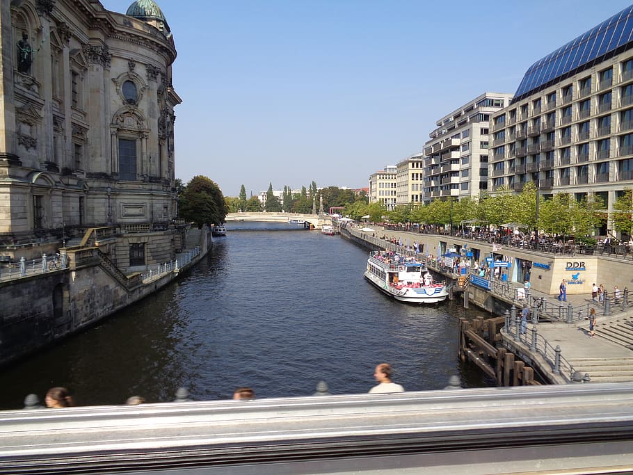 berlin germany, building exterior, architecture, water, transportation HD wallpaper
