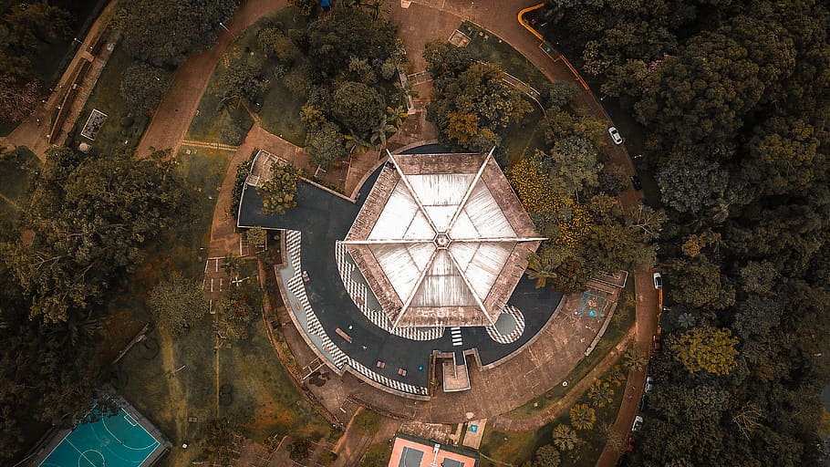 Aerial Photograph of White Structure, architecture, building HD wallpaper