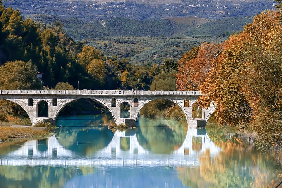 roman, bridge, architecture, berat, albania, tourism, historic HD wallpaper