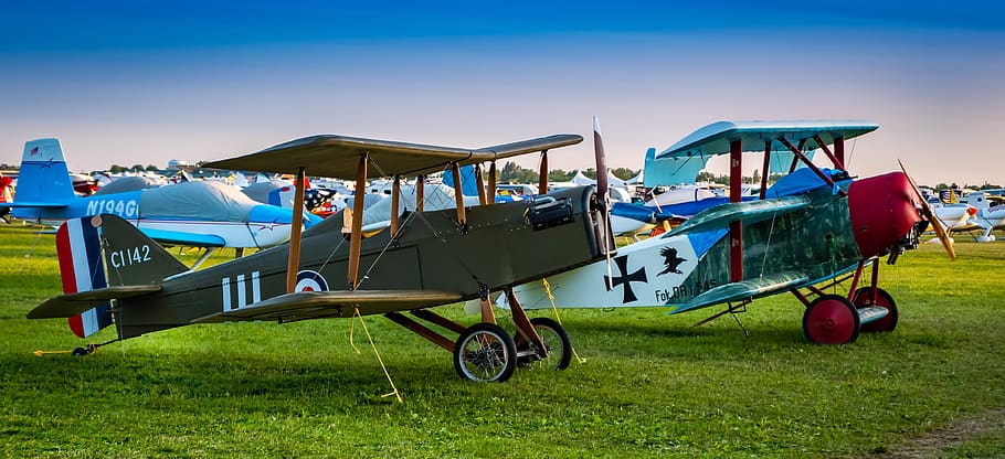 aircraft, ww1, old, vintage, flight, plane, propeller, aviation