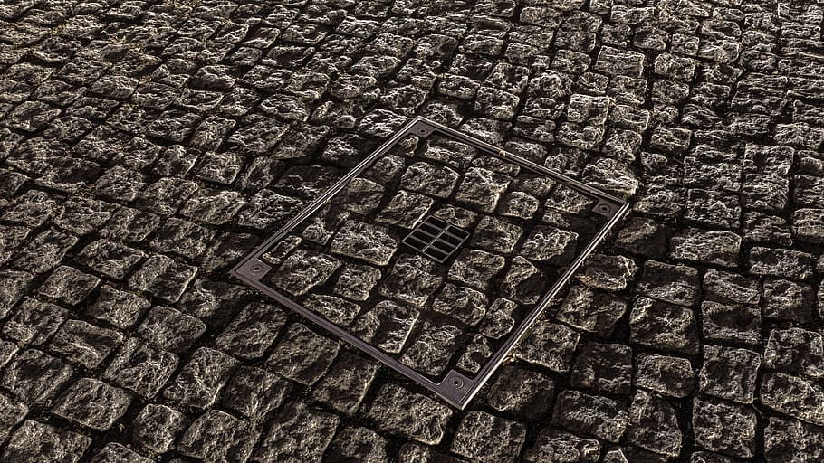 road, cobblestones, paving stones, patch, ground, texture, surface HD wallpaper