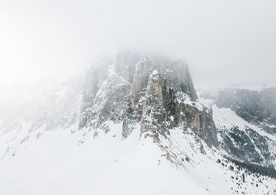 mountain covered i snow, winter, cold temperature, scenics - nature HD wallpaper