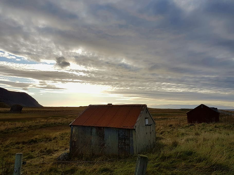 norway, eggum, sun, view, house, natural, lofoten, perspective HD wallpaper