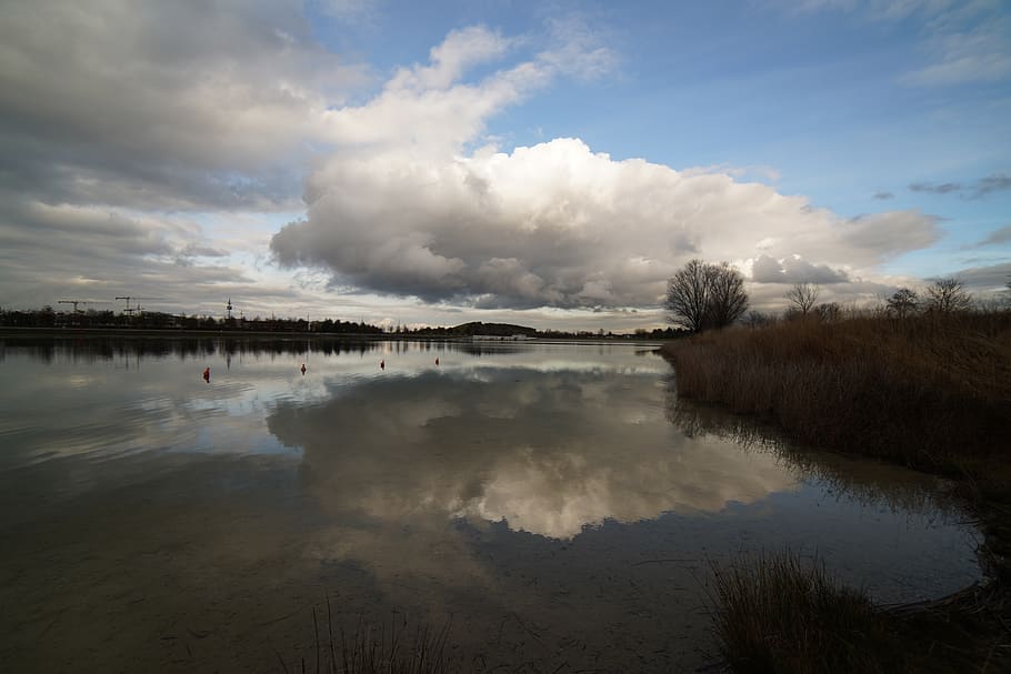 cloud, reflection, lake, mystic, water, cloud - sky, tranquility HD wallpaper
