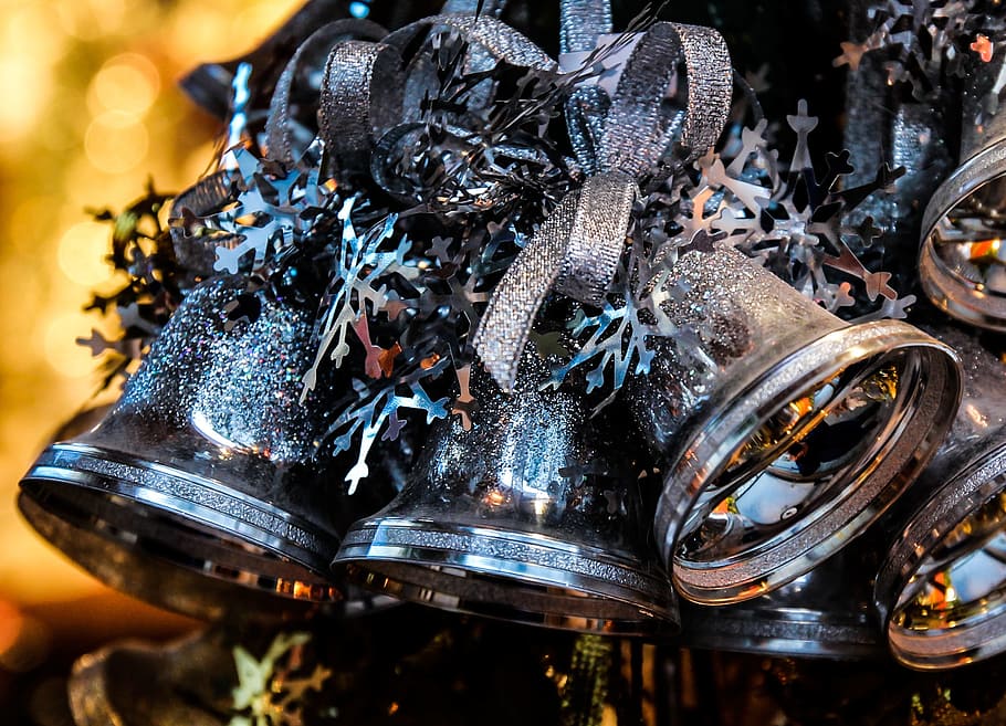 bell, object, siren, christmas, season, sale, metal, close-up HD wallpaper