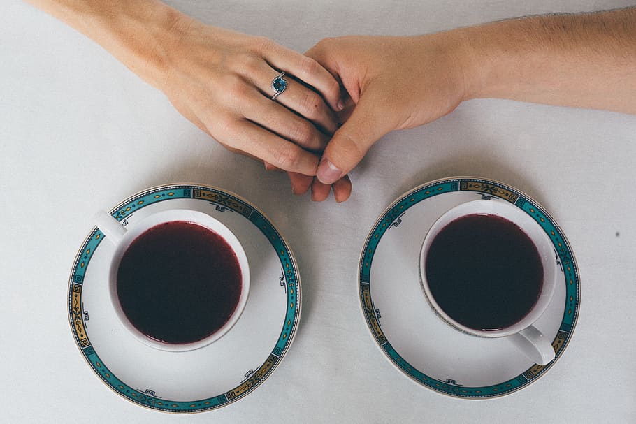 Two White Teacups, black coffee, caffeine, close-up, coffee cup HD wallpaper
