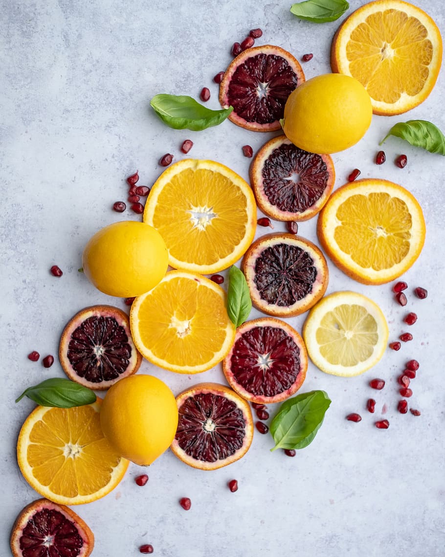 sliced lemons, healthy eating, food and drink, citrus fruit, wellbeing HD wallpaper