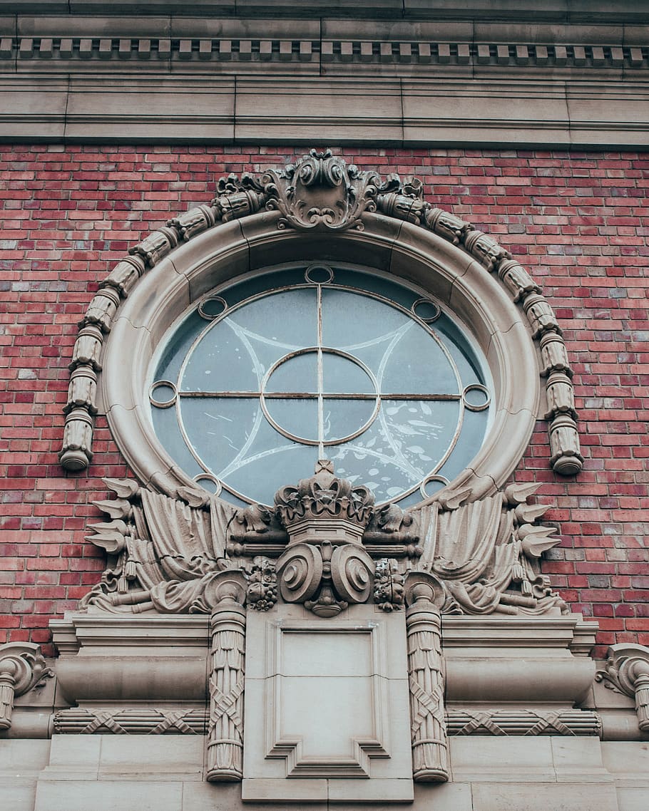 brick, building, window, clock tower, architecture, dome, photography HD wallpaper