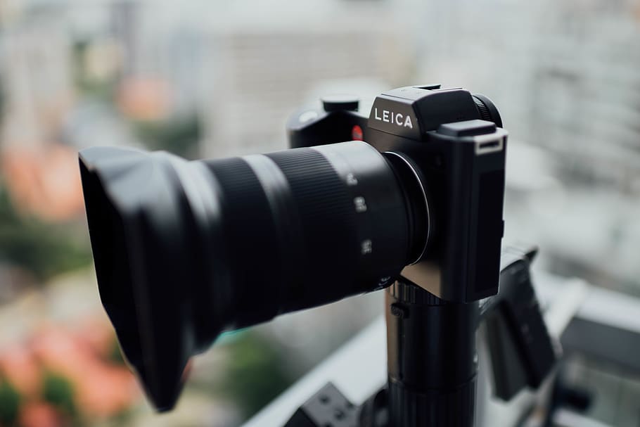 black Leica DSLR camera, technology, photography themes, camera - photographic equipment HD wallpaper