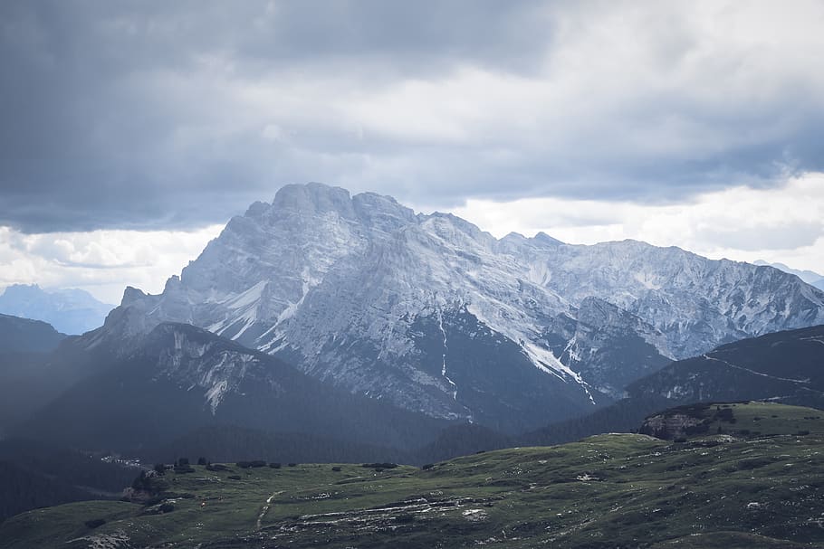 italy, monte cristallo, mountain, cloud - sky, beauty in nature HD wallpaper