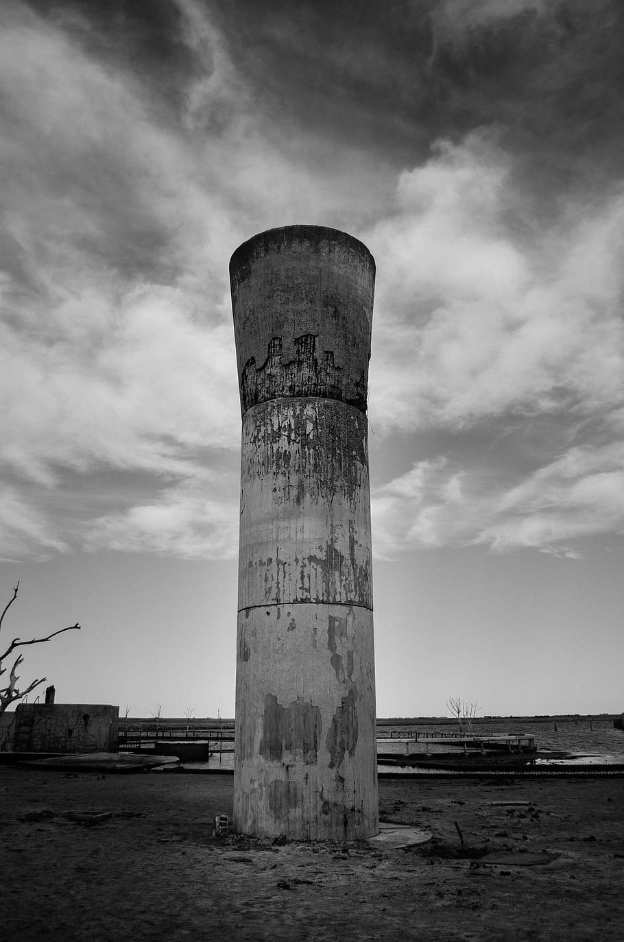 abandoned, place, tower, dirt, dust, epecuen, buenos aires HD wallpaper