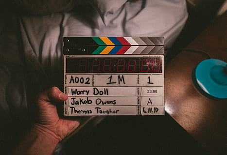 A director's clapperboard., film, filmmaking, film gear, video gear HD wallpaper