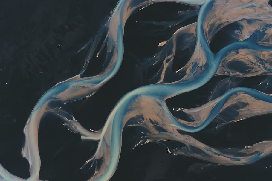 iceland, thjorsa river, lake, glacial, beautiful, no people, HD wallpaper