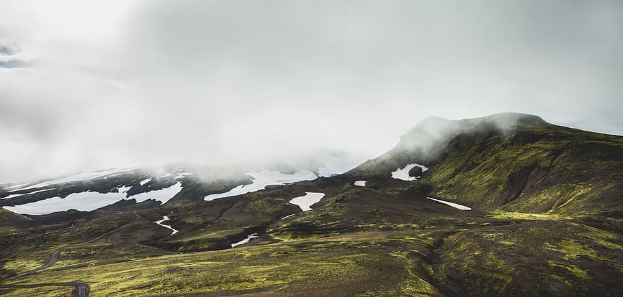iceland, snaefellsnes, road, cloud, landscape, mountain, white HD wallpaper