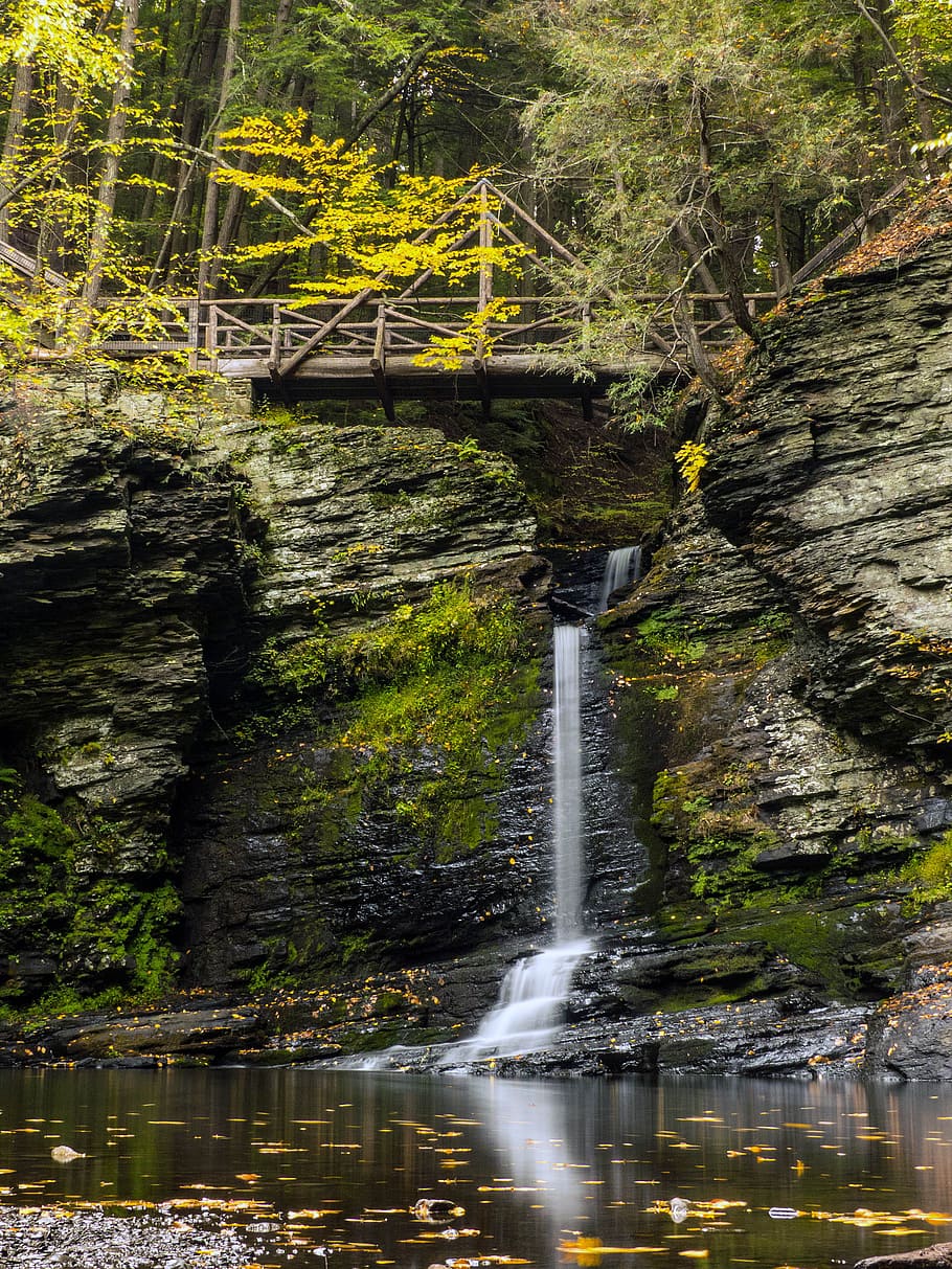 Deer Leap Falls is one of three main waterfalls at George W. Childs Recreation Site in Dingmans Ferry, PA, within the Delaware water Gap National Recreation.