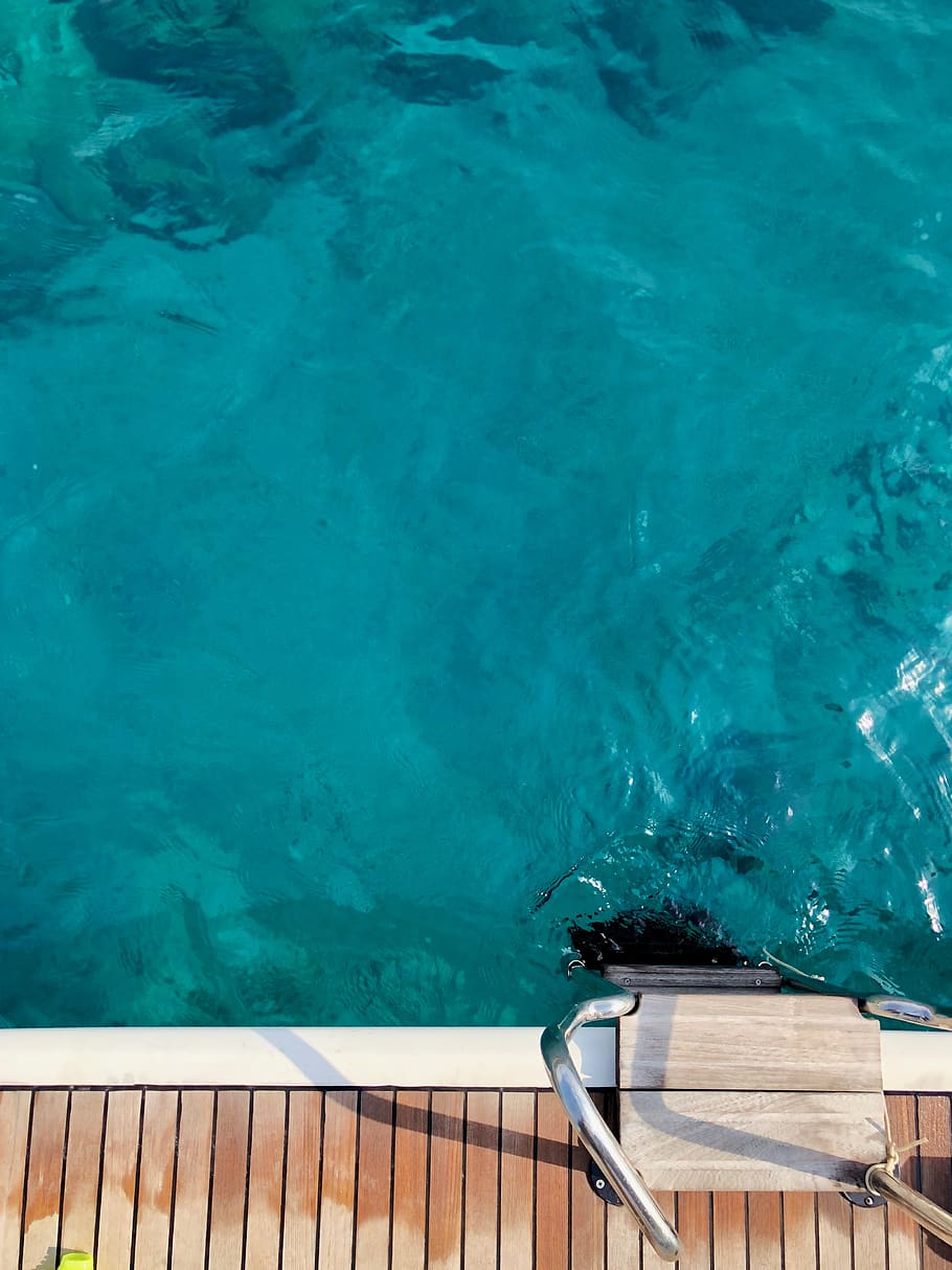 calm pool water, swimming pool, no people, nature, blue, turquoise colored HD wallpaper