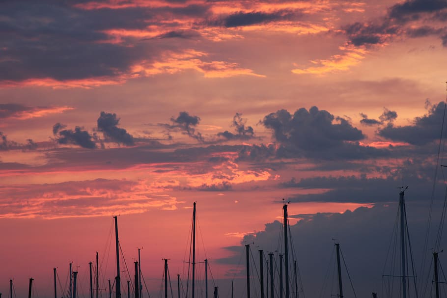 unedited, sunset, sky, cloud - sky, orange color, beauty in nature HD wallpaper