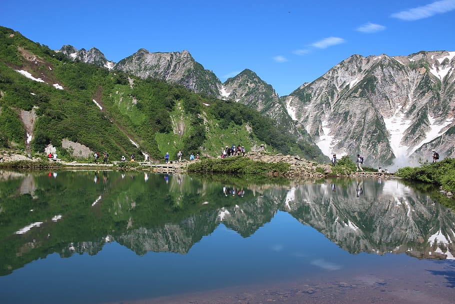mountain, mountain climbing, japan, natural, sky, superb view HD wallpaper