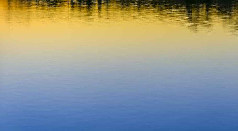 rectangular brown wooden table top, water, reflection, tranquility HD wallpaper