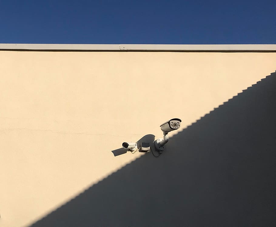 white IP camera, wall, outdoors, france, villeurbanne, 209 route de genas HD wallpaper