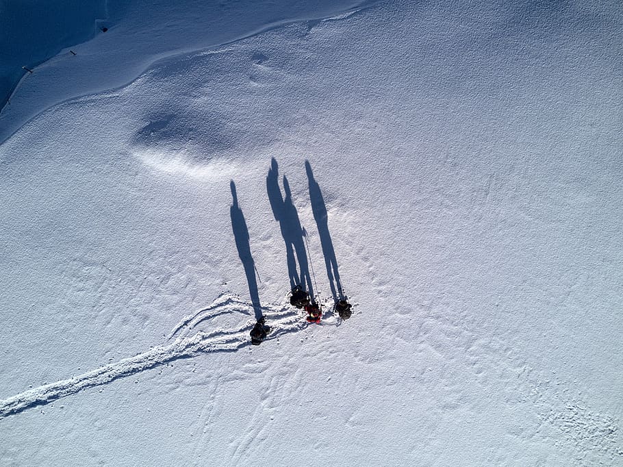 people walking on icy surface, outdoors, nature, snow, ice, switzerland HD wallpaper