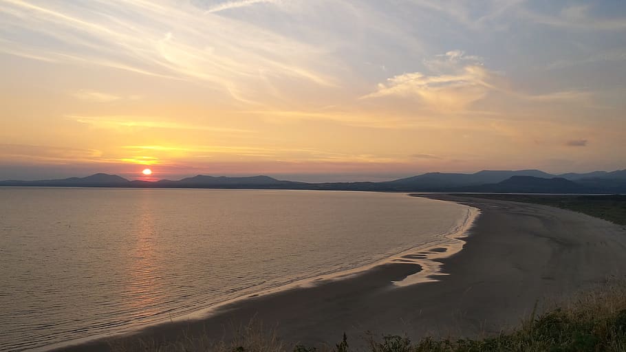 sunset, wales, llanfair, sky, scenics - nature, beauty in nature HD wallpaper