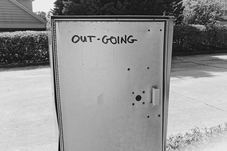 outgoing, unporn, mail, mailbox, black and white, text, communication HD wallpaper