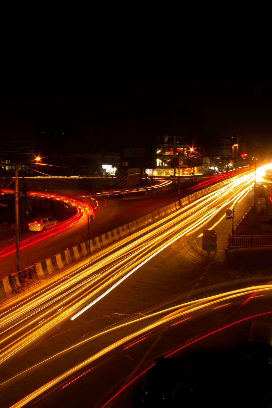 road, way, highway, intersection, #lighttrail, outdoors, asphalt HD wallpaper
