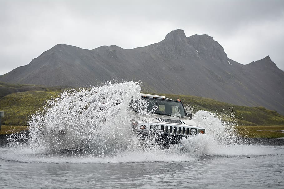 iceland, splash, water, cold, liquid, river, stream, crossing HD wallpaper