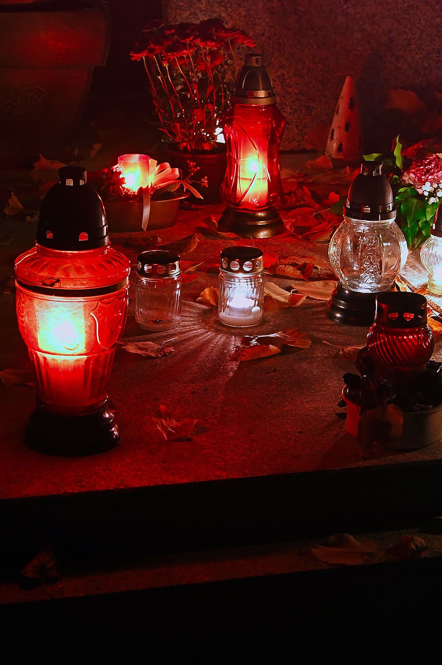 candle, funeral, cemetery, mood, day of the dead, light, lighting, HD wallpaper