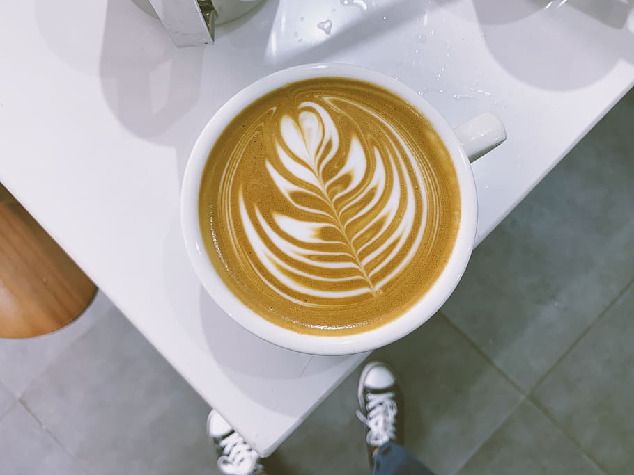 latte, drink, coffee cup, beverage, footwear, clothing, apparel HD wallpaper