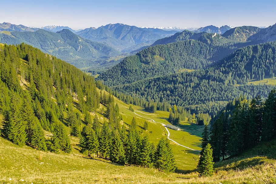 landscape, mountains, panorama, forest, bavaria, scenics - nature HD wallpaper