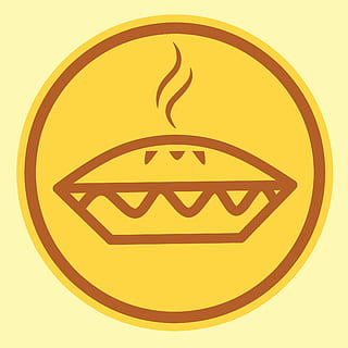 Illustration of apple pie icon., sign, food, design, tasty, eating HD wallpaper