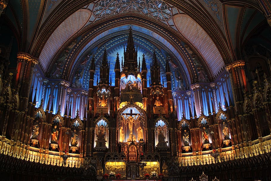 Low Angle Photography of Religious Catherdral, altar, ancient HD wallpaper