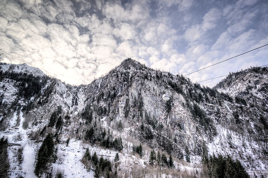 mountain, kaprun, austria, mountains, landscape, snow, alpine HD wallpaper