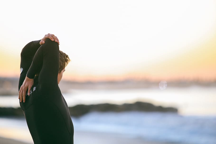 people, man, guy, alone, beach, travel, outdoor, blur, one person HD wallpaper