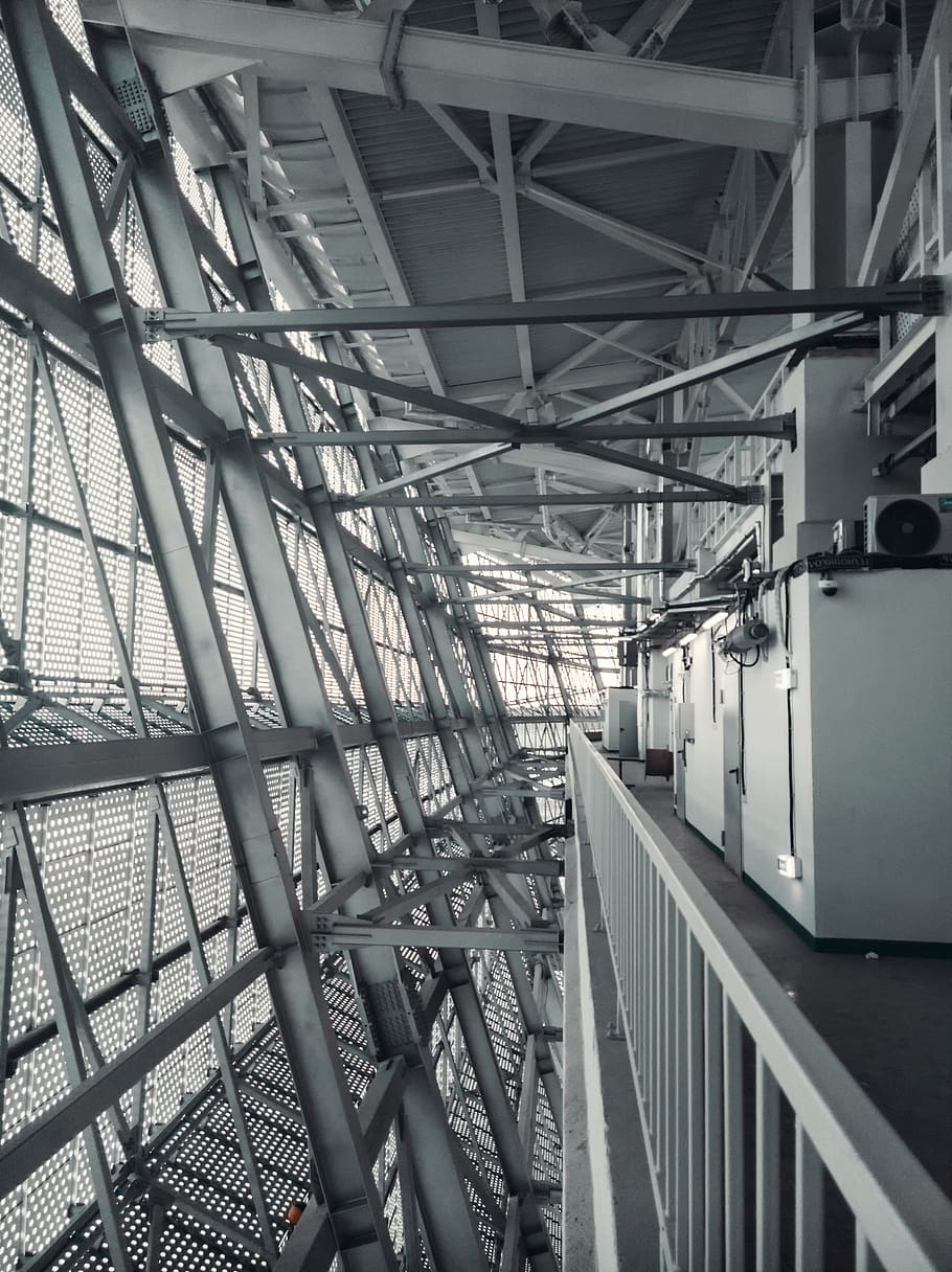 Machines Inside Compartment, architectural design, ceiling, contemporary HD wallpaper