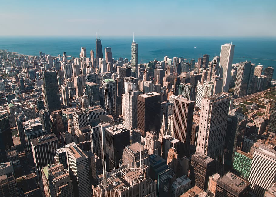 chicago, united states, willis tower skydeck, michigan, illinoise, HD wallpaper