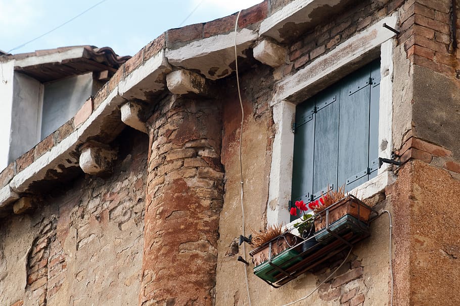 italy, venice, window, building exterior, built structure, architecture HD wallpaper