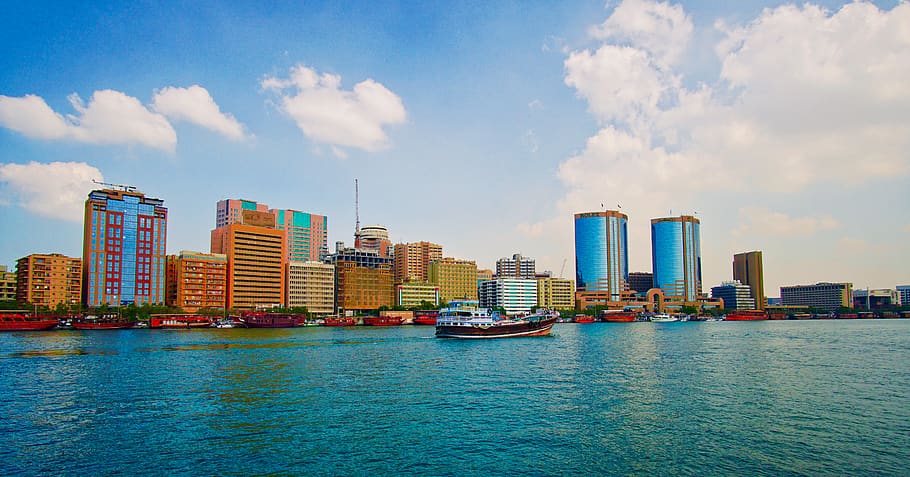 dubai, river, architecture, city, built structure, building exterior HD wallpaper