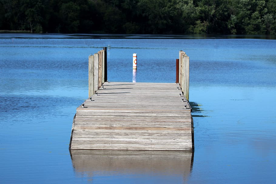 pier, water, dock, lake, outdoors, nature, summer, wood, wood - material HD wallpaper
