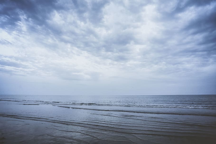 ocean during day, nature, outdoors, sea, water, sky, horizon HD wallpaper