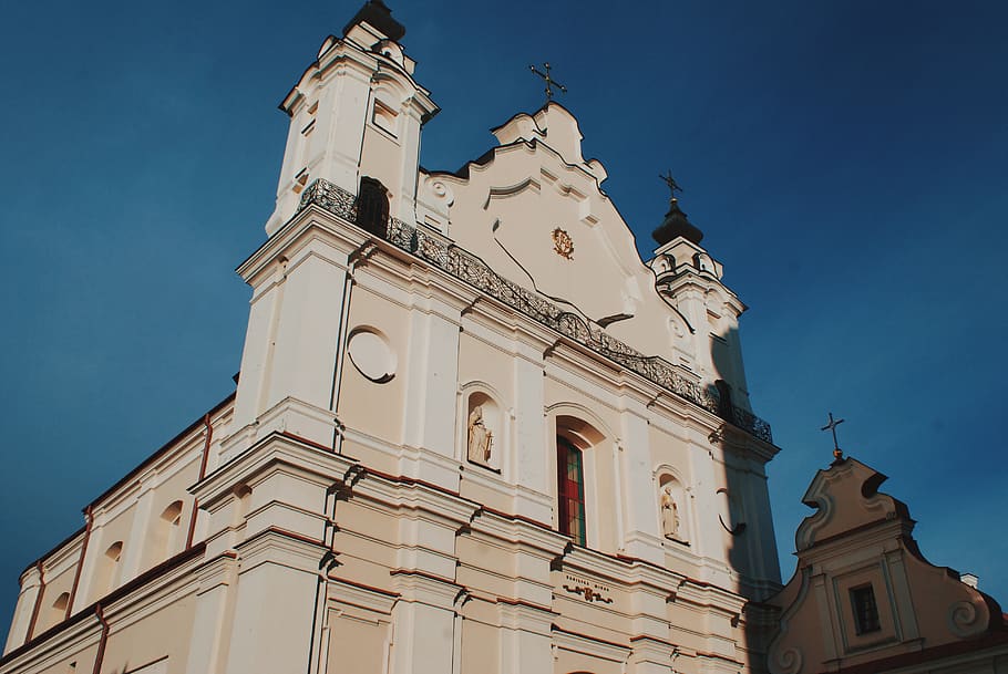 belarus, pinsk, klasztor franciszkanów, church, sky, blue, HD wallpaper
