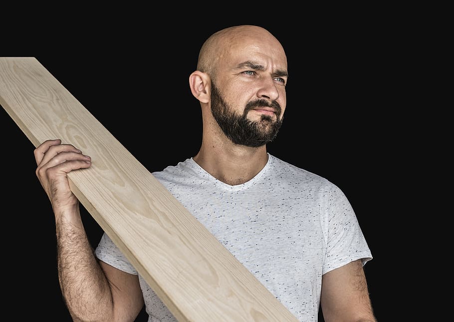 man, bald, worker, face, male, people, person, men, mustache HD wallpaper